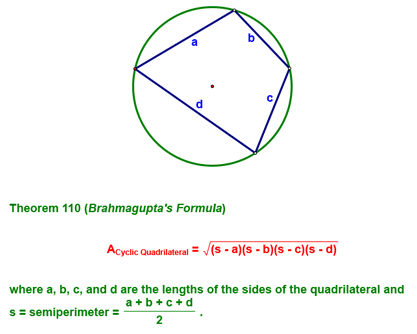 Brahmagupta's Formula - Theorem 110